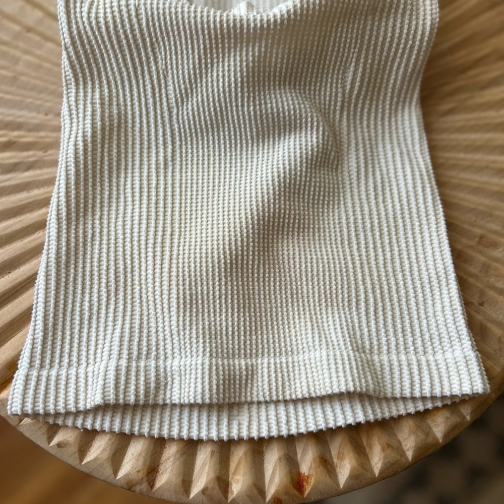 Free People Cream Ribbed Knit Sleeveless Top - Picture 3 of 5